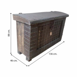 Baúl Alexandra House Living Marrón Hierro Acacia Madera de mango 46
