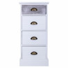 Cajonera Alexandra House Living Blanco Madera de Paulonia Madera MDF 2