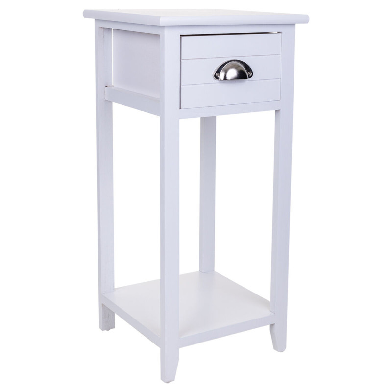 Mesita de Noche Alexandra House Living Blanco 30 x 63 x 30 cm Mesita de Noche Alexandra House Living Blanco 30 x 63 x 30 cm