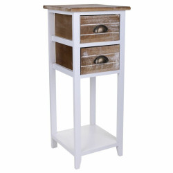 Mesita de Noche Alexandra House Living Blanco 30 x 73 x 30 cm