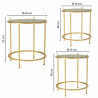 Juego de 3 mesas Alexandra House Living Oro 53 x 60 x 53 cm