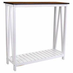 Recibidor Alexandra House Living Blanco Madera de Paulonia Madera MDF