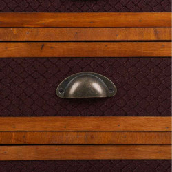 Cómoda Alexandra House Living Marrón PVC Madera Metal Tela 35 x 71 x
