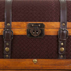 Cómoda Alexandra House Living Marrón PVC Madera Metal Tela 35 x 71 x