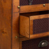 Cómoda Alexandra House Living Marrón PVC Madera Metal Tela 35 x 71 x