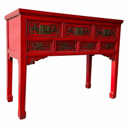 Recibidor con Cajones Alexandra House Living Rojo Madera Madera de olm