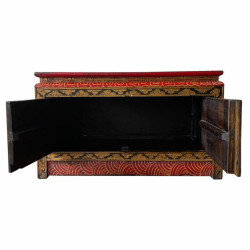 Cajonera multiusos Alexandra House Living Rojo Madera Madera de olmo 3