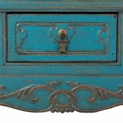 Recibidor con Cajones Alexandra House Living Azul Madera de olmo 37 x