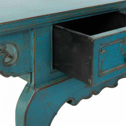 Recibidor con Cajones Alexandra House Living Azul Madera de olmo 37 x