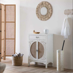 Recibidor con Cajones Alexandra House Living Blanco Ratán Madera de a