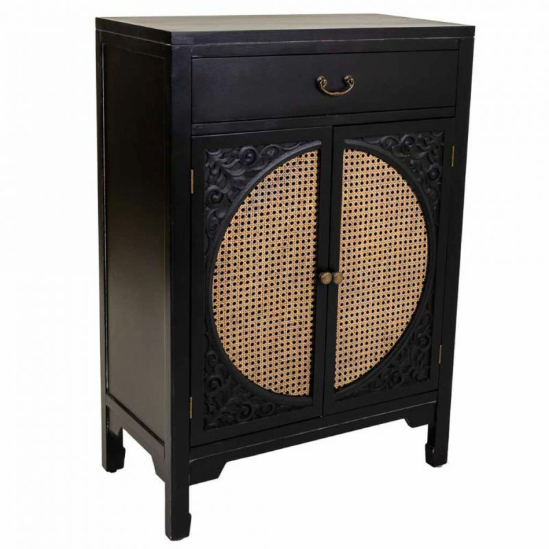 Recibidor con Cajones Alexandra House Living Negro Ratán Madera de ab Recibidor con Cajones Alexandra House Living Negro Ratán Madera de ab