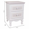 Mesita de Noche Alexandra House Living Blanco 33 x 53 x 37 cm