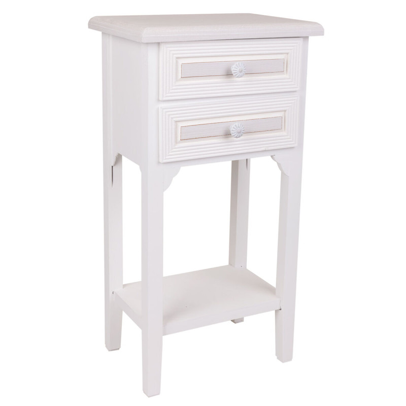 Mesita de Noche Alexandra House Living Blanco 26 x 69 x 37 cm Mesita de Noche Alexandra House Living Blanco 26 x 69 x 37 cm