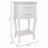 Mesita de Noche Alexandra House Living Blanco 31 x 71 x 38 cm