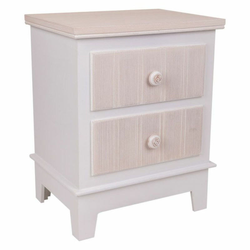 Mesita de Noche Alexandra House Living Blanco 30 x 50 x 40 cm Mesita de Noche Alexandra House Living Blanco 30 x 50 x 40 cm