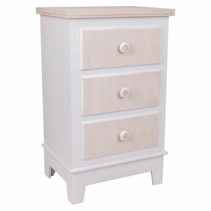 Mesita de Noche Alexandra House Living Blanco 30 x 64 x 40 cm Mesita de Noche Alexandra House Living Blanco 30 x 64 x 40 cm