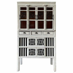 Armario Alexandra House Living Blanco Madera Madera de olmo 48 x 173 x