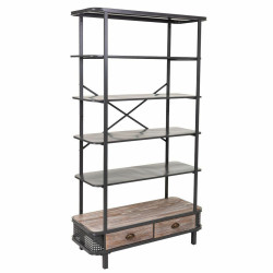 Estantería Alexandra House Living Gris Hierro Madera de abeto 40 x 18