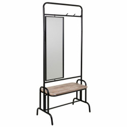 Recibidor Alexandra House Living Negro Hierro Madera de abeto 45 x 181