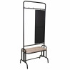 Recibidor Alexandra House Living Negro Hierro Madera de abeto 45 x 181