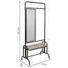 Recibidor Alexandra House Living Negro Hierro Madera de abeto 45 x 181