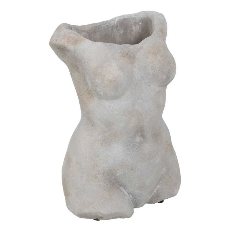 Macetero Gris Cemento Busto 19 x 13,5 x 27 cm Macetero Gris Cemento Busto 19 x 13,5 x 27 cm