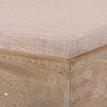 Banqueta Alexandra House Living Blanco Natural Madera de mango Madera
