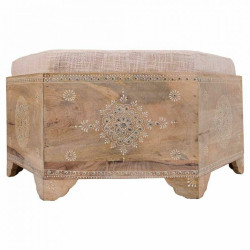 Banqueta Alexandra House Living Blanco Natural Madera de mango Madera