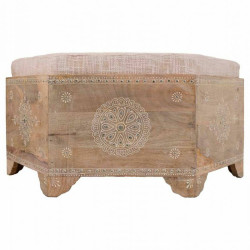 Banqueta Alexandra House Living Blanco Natural Madera de mango Madera