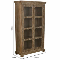 Vitrina Alexandra House Living Vidrio Hierro Madera de mango 43 x 180