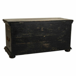 Baúl Alexandra House Living Negro Hierro Madera de mango 40 x 47 x 10