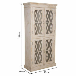 Vitrina Alexandra House Living Vidrio Hierro Madera de mango 40 x 183