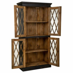Vitrina Alexandra House Living Vidrio Hierro Madera de mango 40 x 183