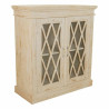Recibidor Alexandra House Living Blanco Vidrio Hierro Madera de mango