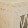 Recibidor Alexandra House Living Blanco Vidrio Hierro Madera de mango