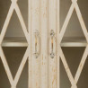Recibidor Alexandra House Living Blanco Vidrio Hierro Madera de mango