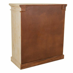 Recibidor Alexandra House Living Blanco Vidrio Hierro Madera de mango