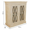 Recibidor Alexandra House Living Blanco Vidrio Hierro Madera de mango