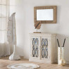 Recibidor Alexandra House Living Blanco Vidrio Hierro Madera de mango