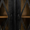 Recibidor Alexandra House Living Negro Vidrio Hierro Madera de mango 4