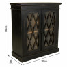 Recibidor Alexandra House Living Negro Vidrio Hierro Madera de mango 4