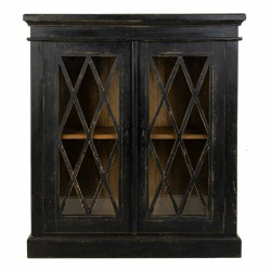 Recibidor Alexandra House Living Negro Vidrio Hierro Madera de mango 4
