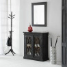 Recibidor Alexandra House Living Negro Vidrio Hierro Madera de mango 4