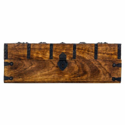 Baúl Alexandra House Living Marrón Metal Madera de mango 20 x 12 x 3