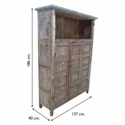 Estantería Alexandra House Living Marrón Madera Reciclada 40 x 186 x