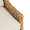 Sofá de Jardín Natural Madera de mango Foam Fibra natural 180 x 86 x