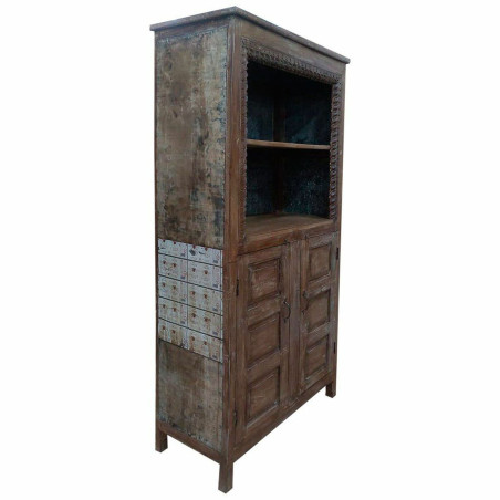 Estantería Alexandra House Living Marrón Madera Reciclada 42 x 213 x