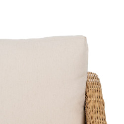 Sofá de Jardín Natural Madera de mango Foam Fibra natural 180 x 86 x