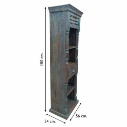 Estantería Alexandra House Living Marrón Madera Reciclada 34 x 180 x