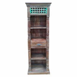 Estantería Alexandra House Living Marrón Madera Reciclada 34 x 180 x